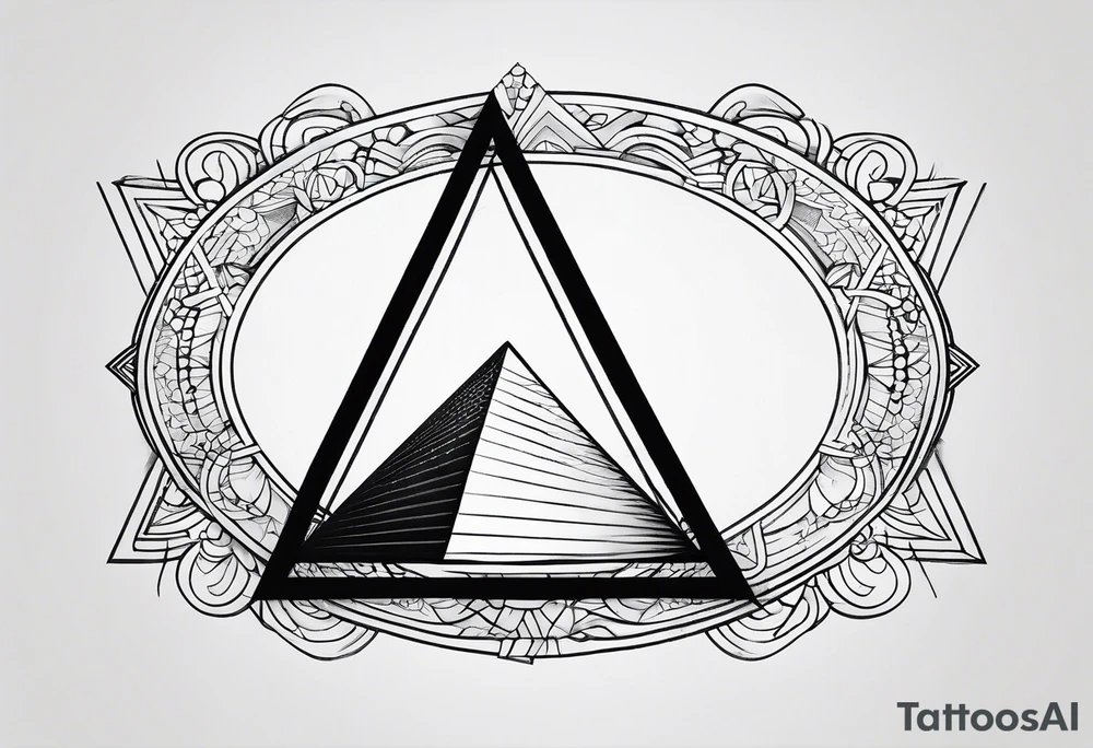 A triangle with nothing inside of it very simple, just 5 lines tattoo idea