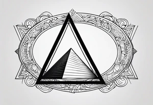 A triangle with nothing inside of it very simple, just 5 lines tattoo idea