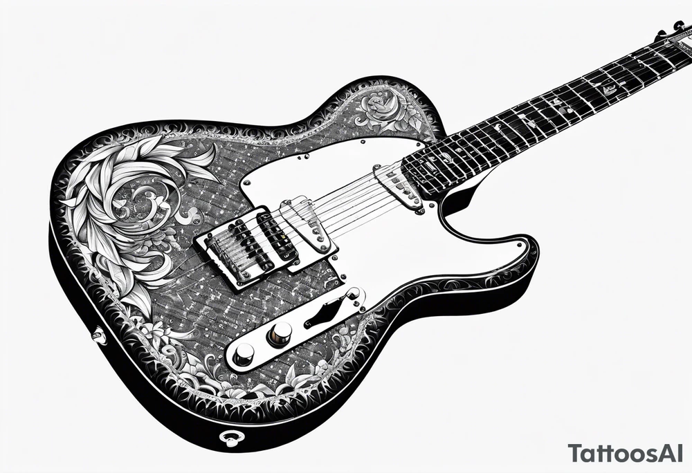 Broken Electric Guitar Telecaster broken tattoo idea