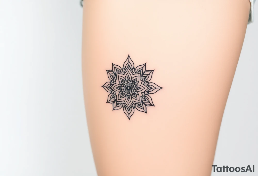 intricate mandala tattoo idea