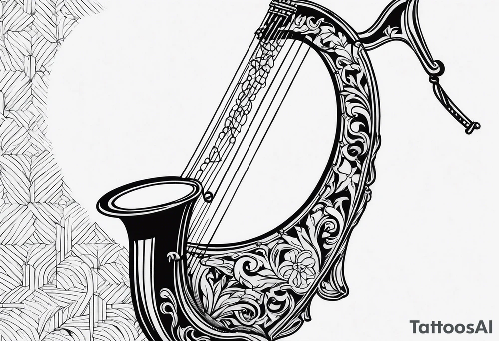 Un tatouage de harpe tattoo idea