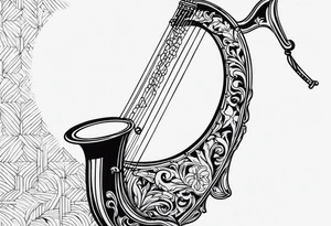 Un tatouage de harpe tattoo idea