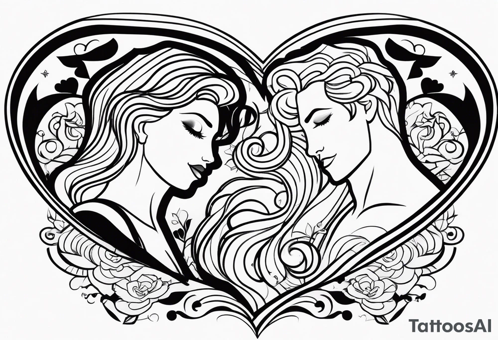 Virgo male leo female zodia signs 

lovers tattoo idea