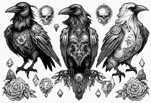 The Demon Raven Stolas, a Prince of Hell who is obsessed with gems, knowledge of astrology and poisonous plants. tattoo idea