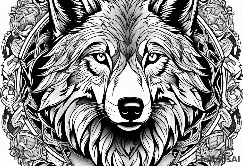 Wolves looking at you tattoo idea