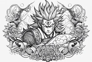 Kurama Naruto Luffy tattoo idea