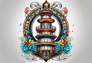 helical pier on knee tattoo idea