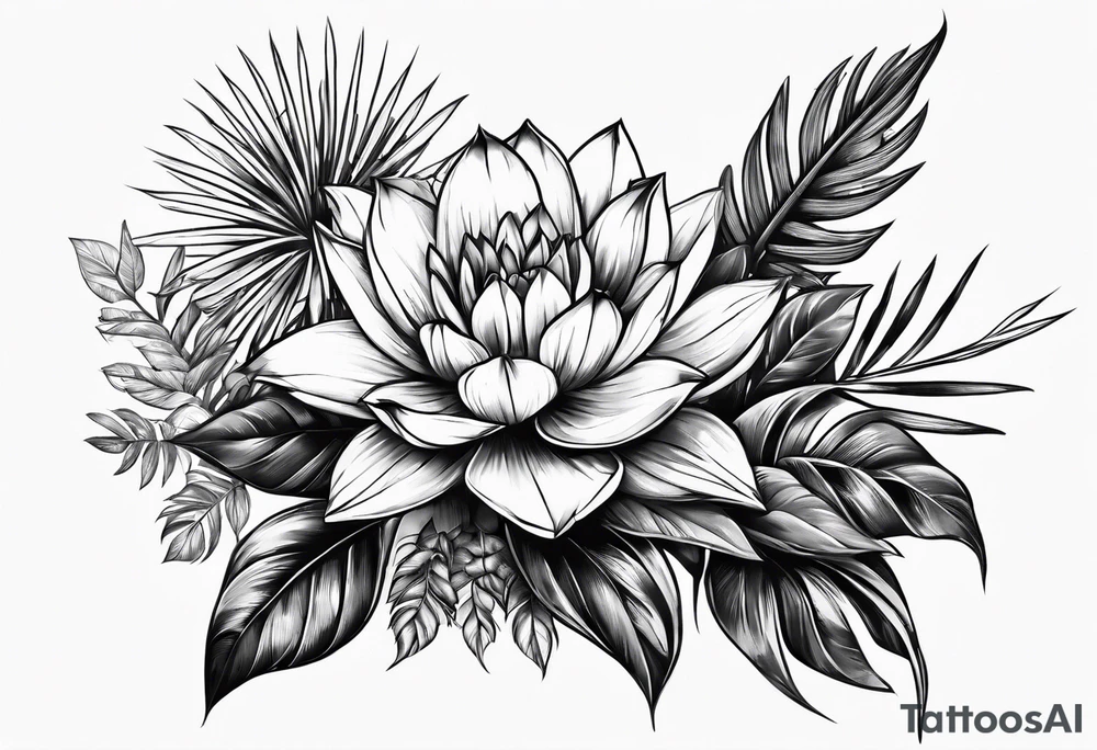 Pina plant tattoo idea