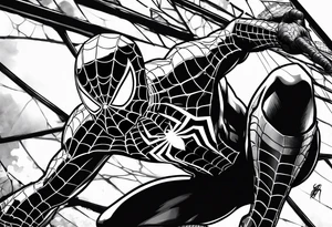 Spiderman in medic war battlefield gear tattoo idea