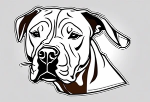 Pitbull blond brown god tattoo idea