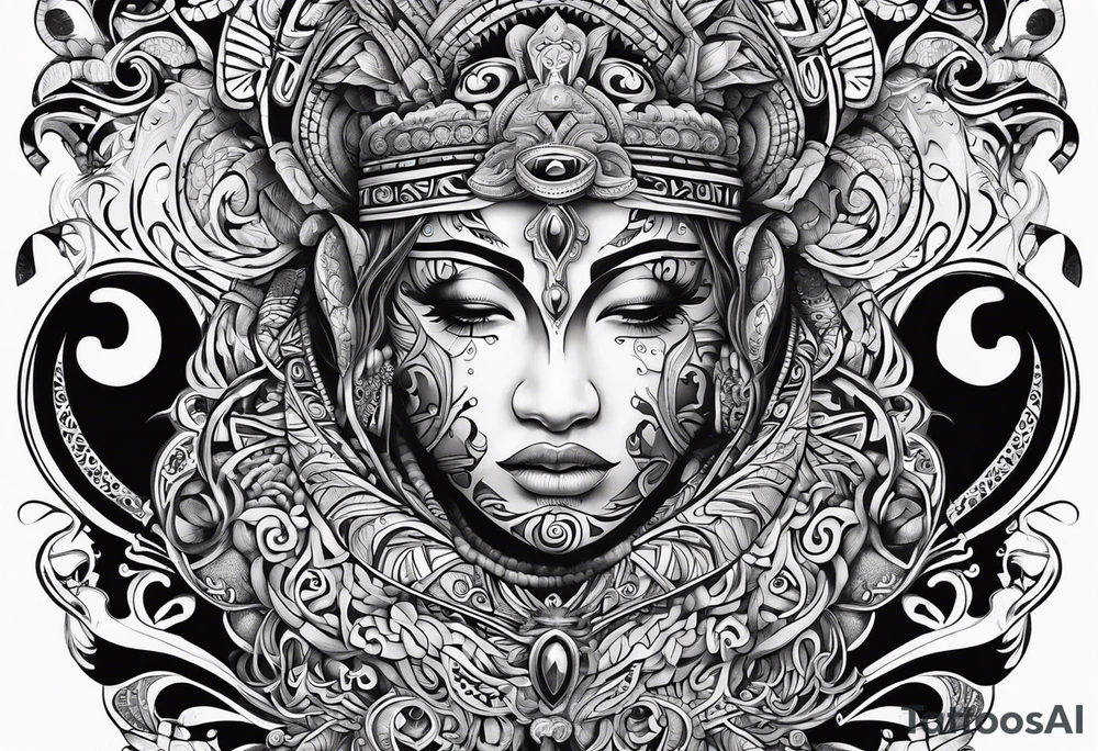 Te Moko with Croatian and Northern Irish influences tattoo idea