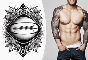 Rugby ball tattoo idea