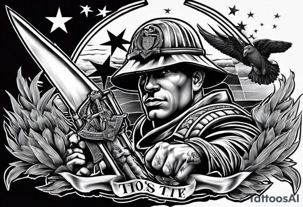 Marine corps tattoo idea