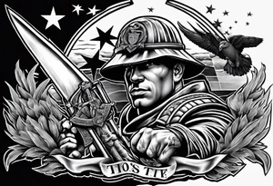 Marine corps tattoo idea