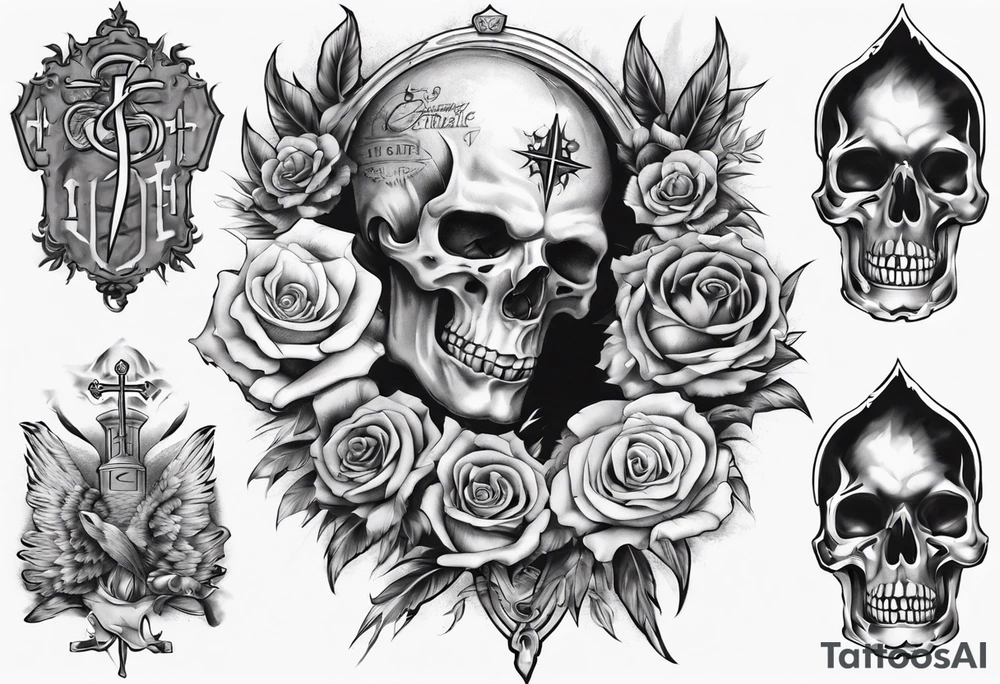 Corinthians 16:13 Theme back piece tattoo idea