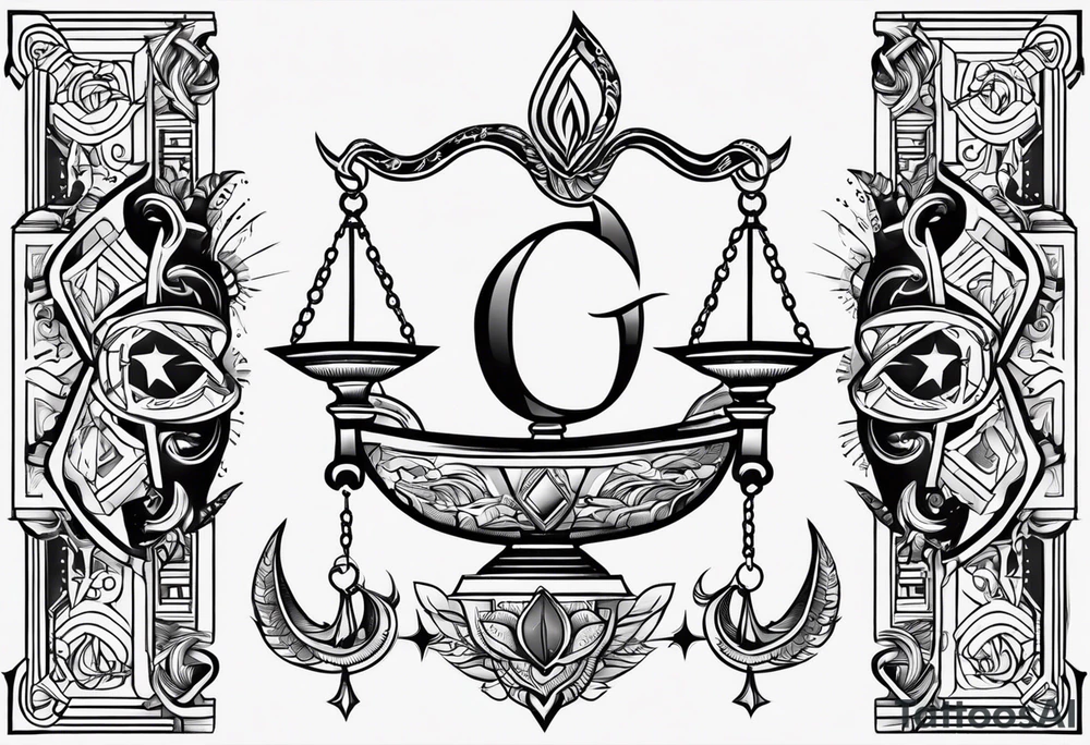 Symbols for Scorpio with Libra with Pices tattoo idea