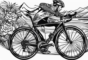 Bicycle race peloton Hawaii tattoo idea