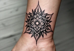 photograph trippy geometric tattoo idea