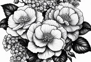 Heavy is the head, rot, hydrangeas tattoo idea