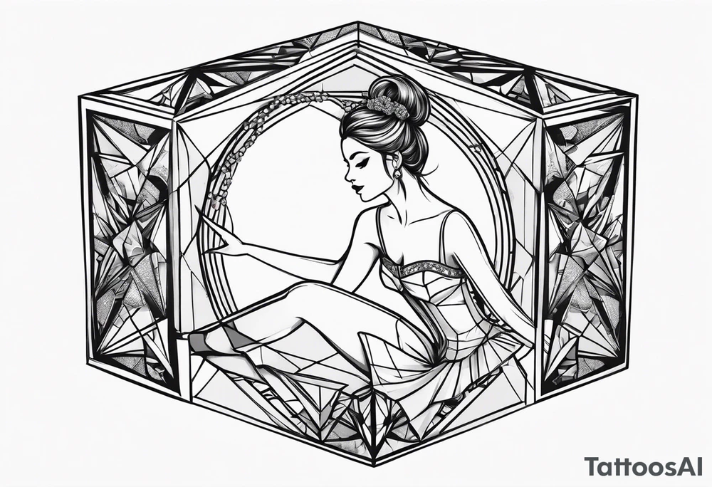 ballerina jewelry box tattoo idea