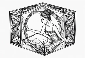 ballerina jewelry box tattoo idea