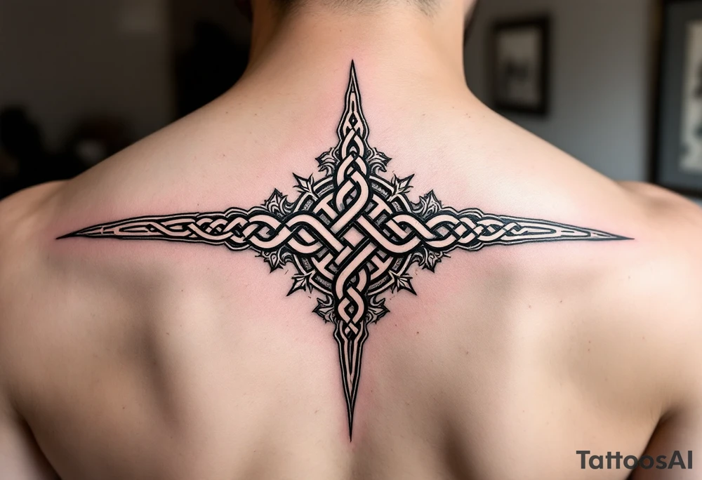 an irish inspired celtic knot piece tattoo idea