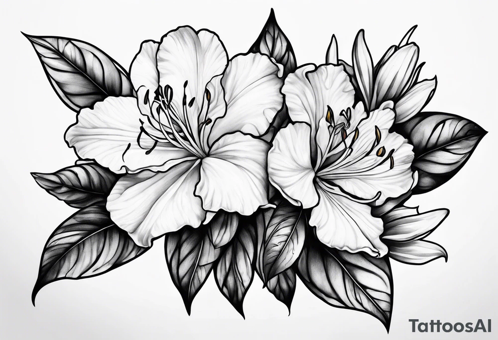 single azalea by itself tattoo idea