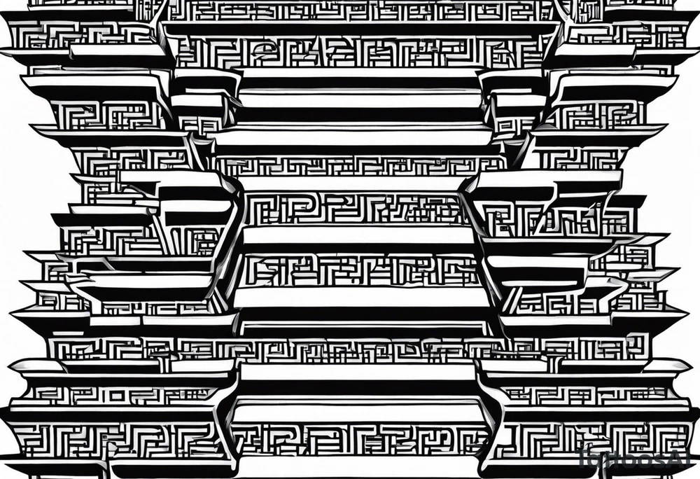 Valhalla stairs chains tattoo idea