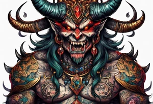 Ascended demon tattoo idea