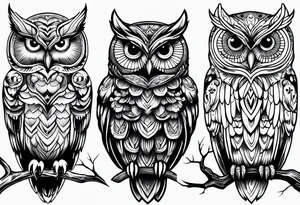 Stomach tattoo full OWL tattoo idea