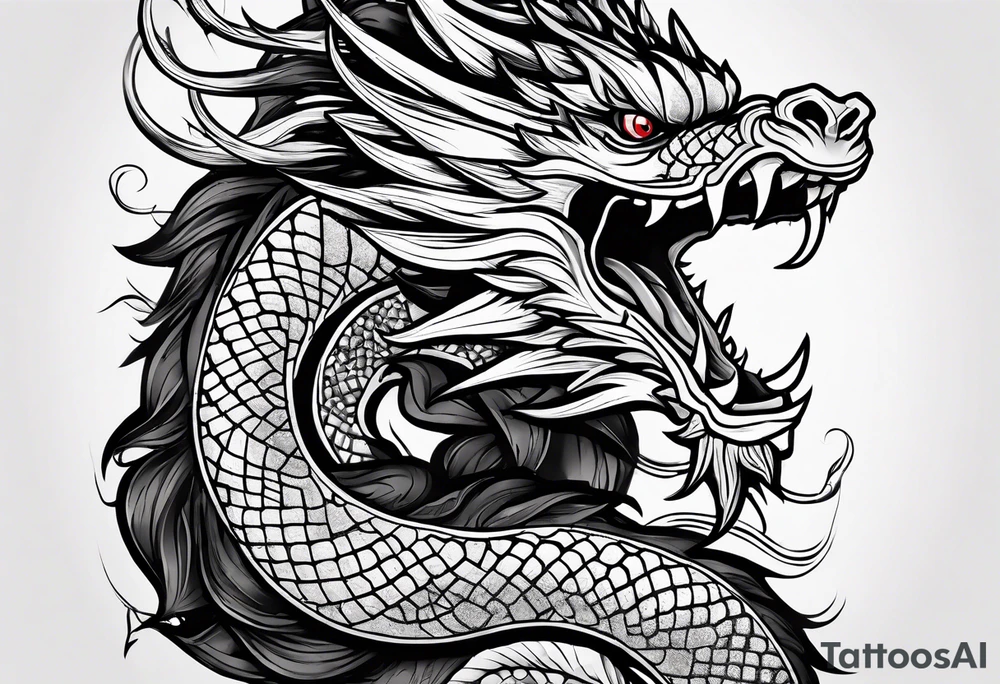 DRAGO GIAPPONESE DA FARE SU UN BRACCIO tattoo idea