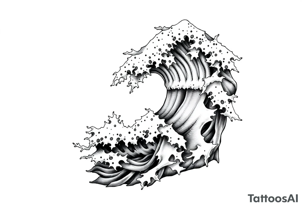 Roaming waves tattoo idea