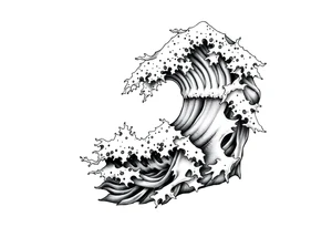 Roaming waves tattoo idea