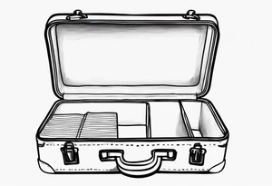 Cardboard suitcase tattoo idea