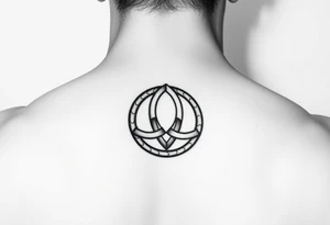 Simple celtic trinity knot with the circle. for placement on the inner arm tattoo idea