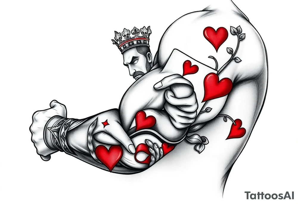 king of hearts tattoo idea