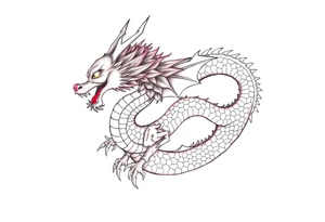 Feminine dragon tattoo idea