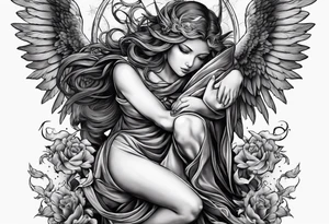 Angel vs demons tattoo idea
