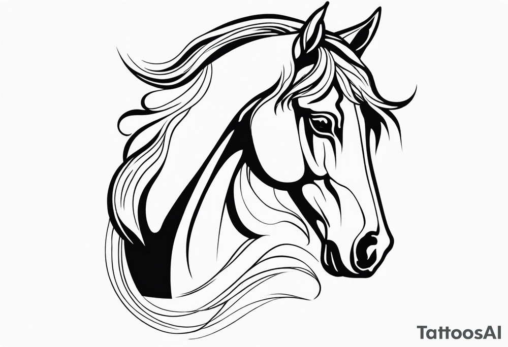 horse head tattoo idea