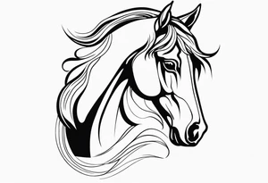 horse head tattoo idea
