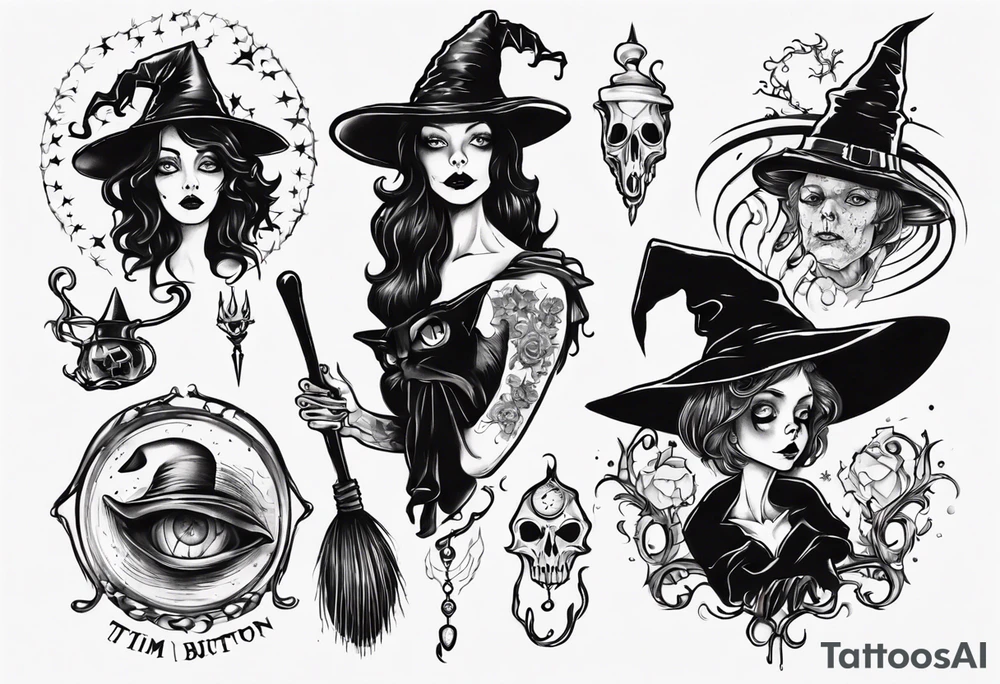 witch tattoo idea