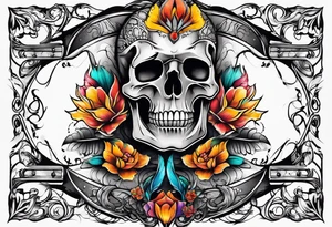 Side neck tattoo idea