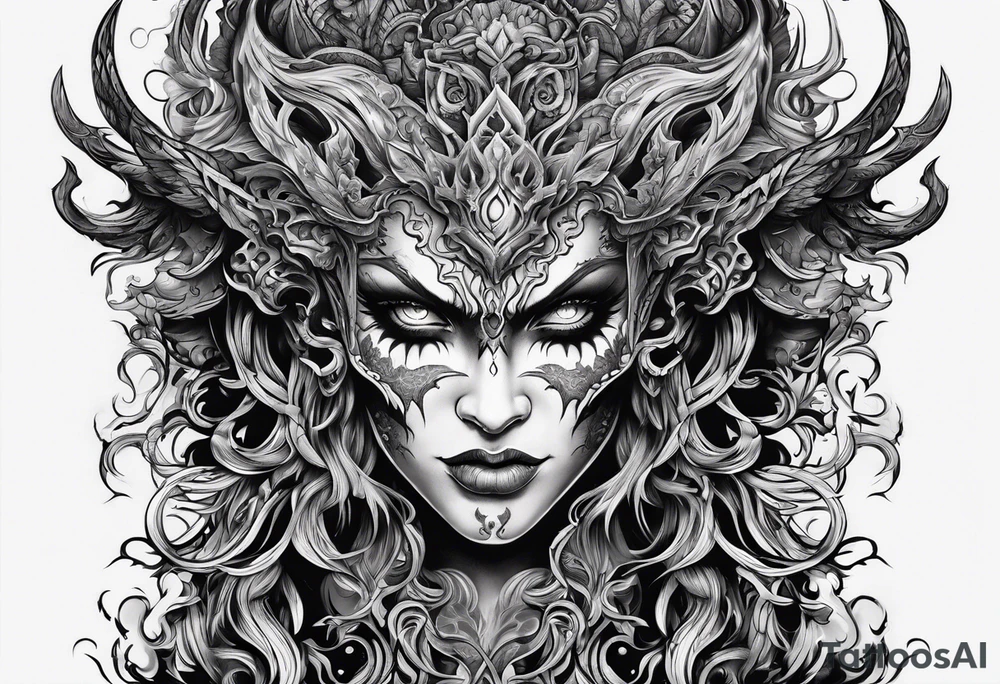 Demon stealing my soul tattoo idea