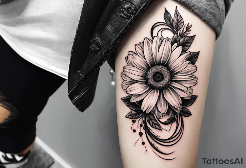 Daisy infinity symbol tattoo idea