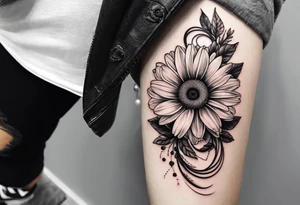 Daisy infinity symbol tattoo idea