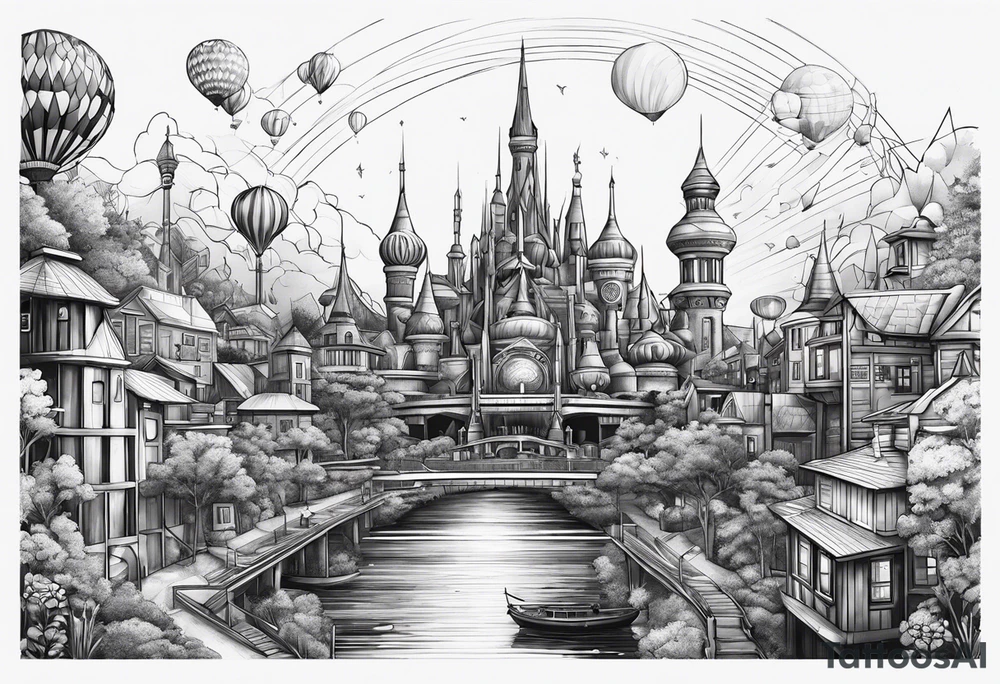 Tomorrowland 2024 based on the town Boom tattoo idea