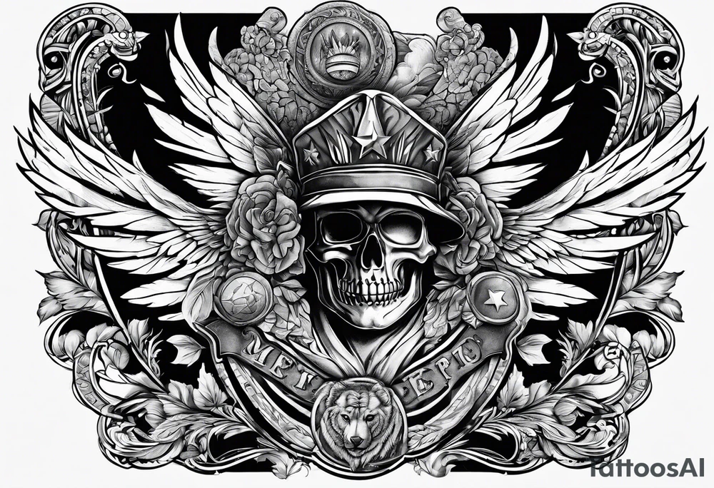 American history with famous photos from throughout American history tattoo idea