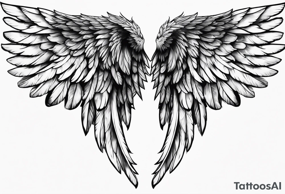 Angel wings tattoo idea