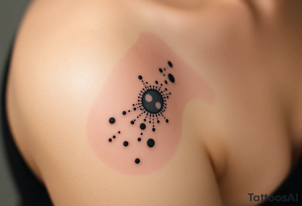 Can you design me a tattoo that represents a woman whose life has been shattered by broken trust, infidelitty, and alcoholism. But everyday she’s working at putting the pieces back together and is held together by her son, and hope for the future tattoo idea