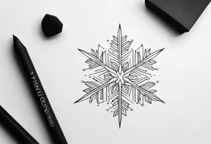 Dainty Snowflake tattoo idea